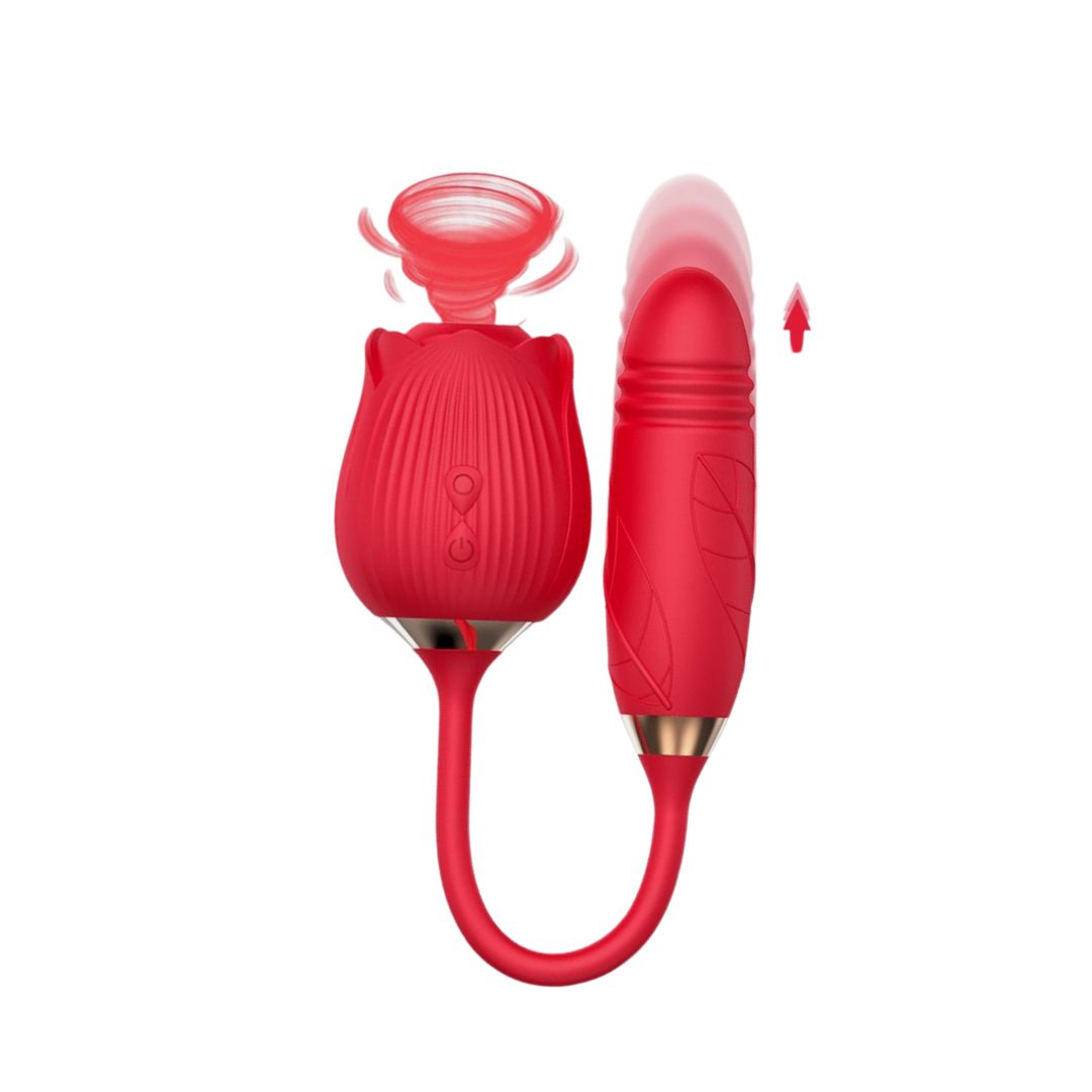 Dildo with clit sucker