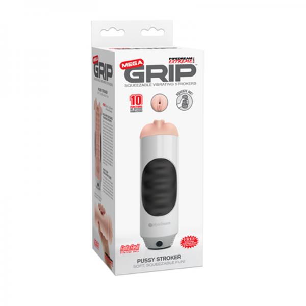 Mega Grip Squeezable Vibrating Strokers