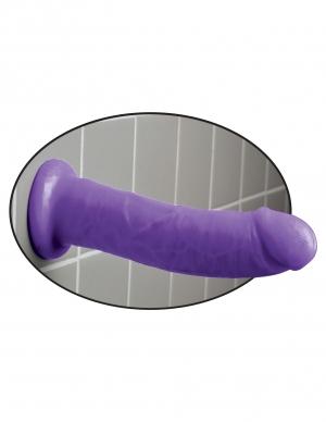 Mr. Curved Slim Purple Insertable Realistic Dildo (8 inches)